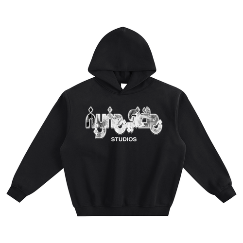 Grey Fleeced Boxy Hoodie – Y2K Streetwear | Nyneside Studios