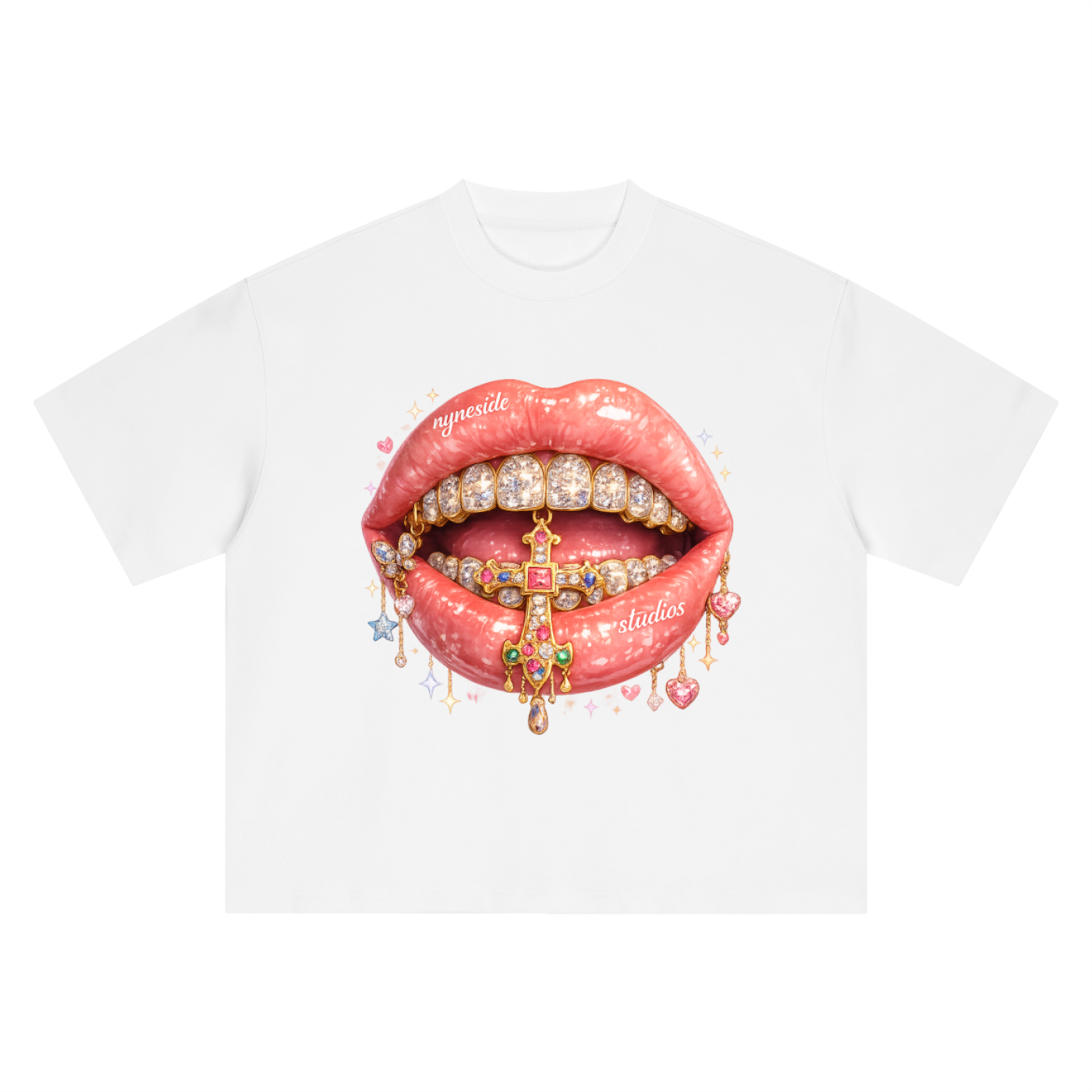Cross Lips Boxy Oversized Tee
