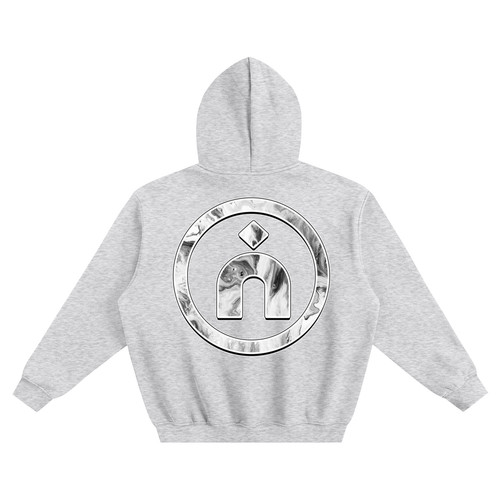 Grey Fleeced Boxy Hoodie – Y2K Streetwear | Nyneside Studios